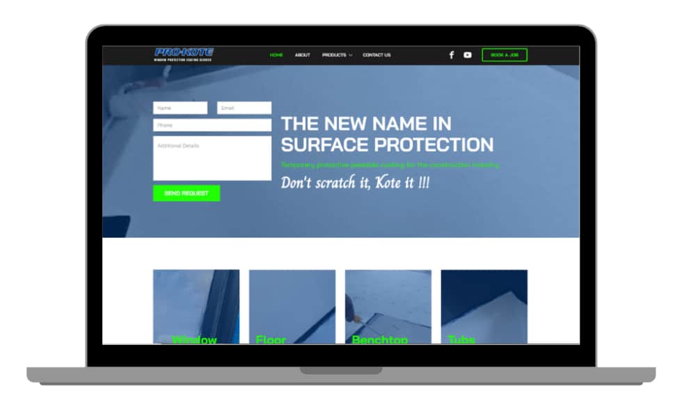 Our webdesign client Melbourne - Pro Kote Protection - prokoteprotection.com.au