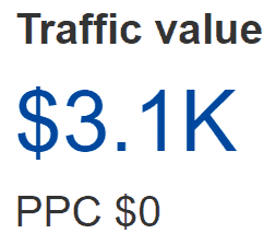 Traffic value